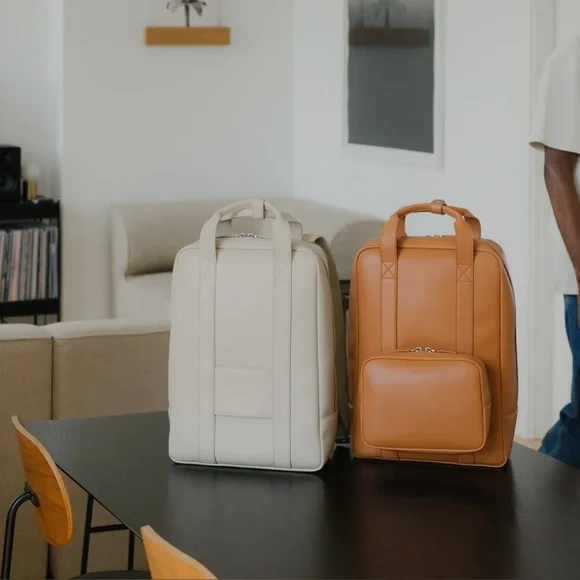 Monos Metro Backpack Travel Bag Duffel Black Nylon Vegan Leather Carry On Kit - Picture 16 of 16